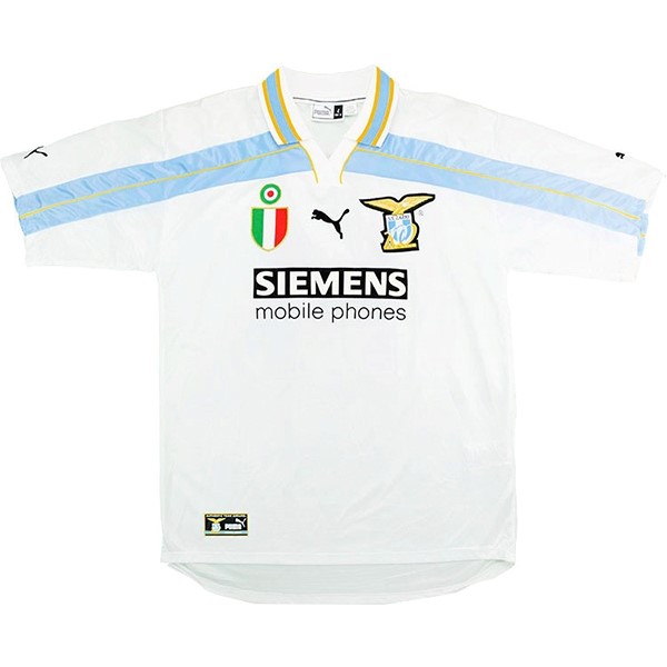 Tailandia Camiseta Lazio Primera Equipación Retro 2000 2002 Blanco